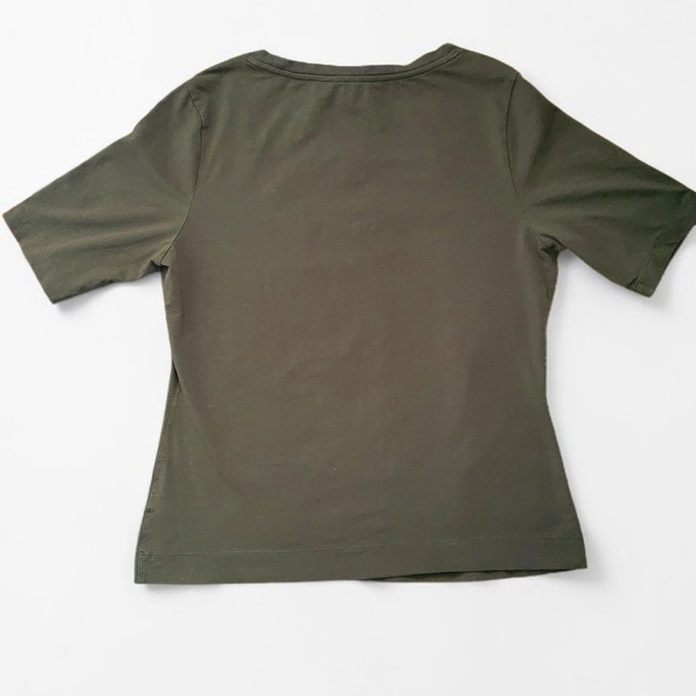 Athleta Outbound Scoop Neck Short Sleeve Tee, Green, Basics, Women's Medium - Picture 3 of 13